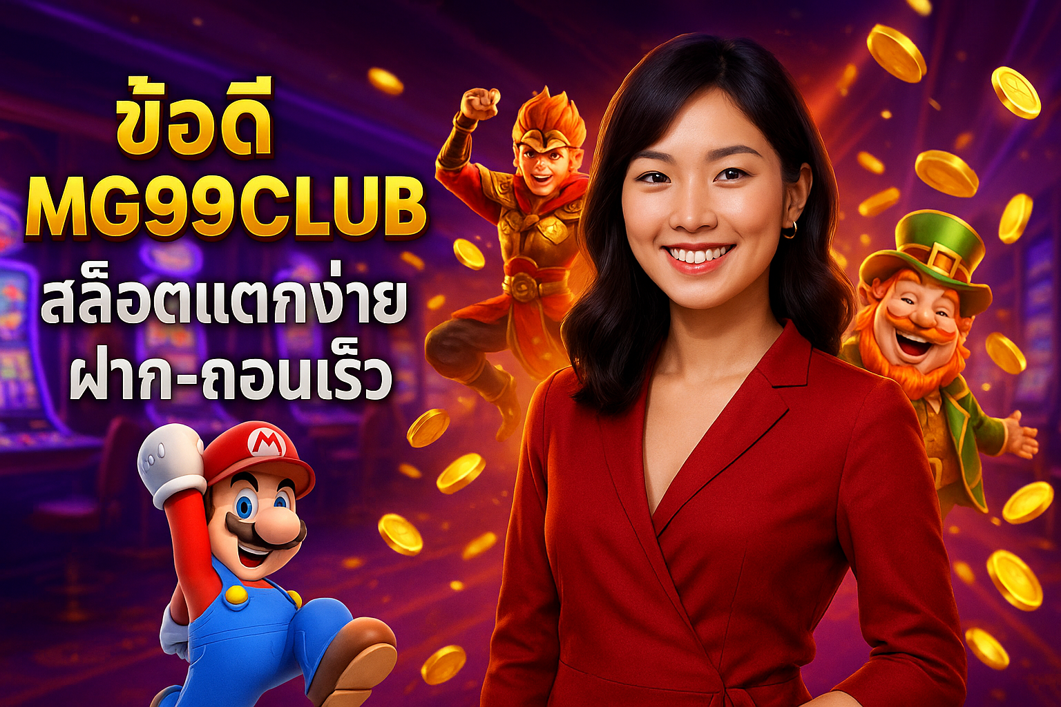 ข้อดี MG99CLUB สล็อตแตกง่าย ฝาก-ถอนเร็ว